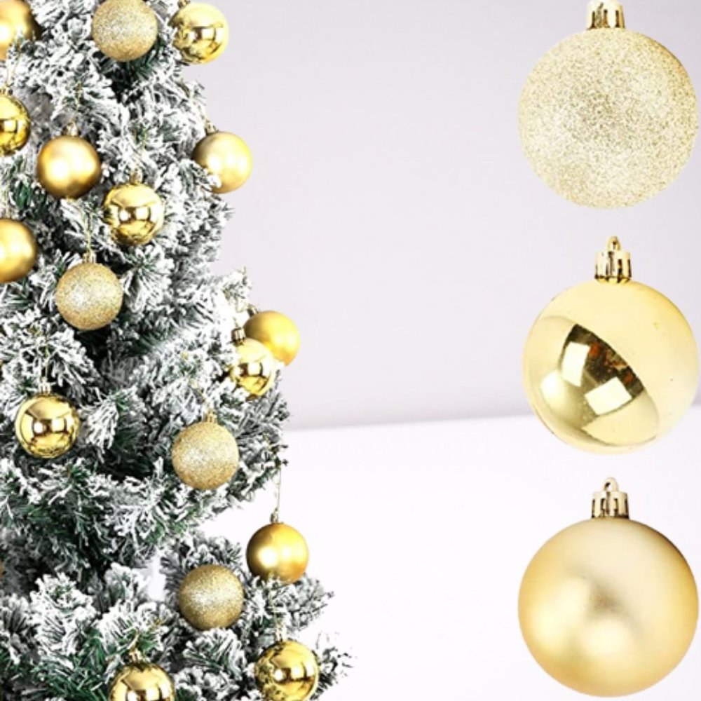 24Pcs Christmas Balls Ornaments for Xmas Christmas Tree - Shatterproof Christmas